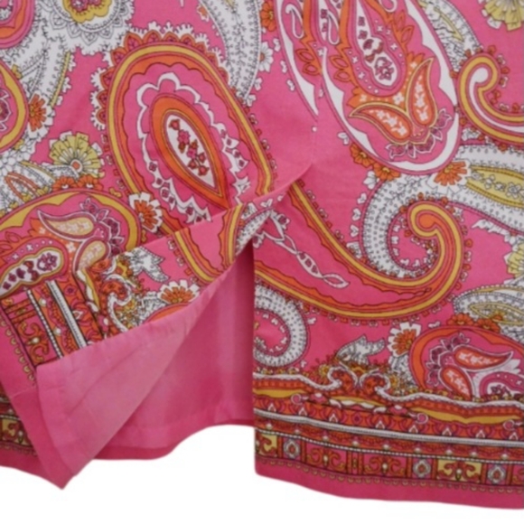 Charter Club Paisley Pink and Orange Skirt SZ 14 - Picture 4 of 7